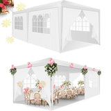 HOTEEL 10x20 Canopy Tent with Removable Sidewalls, White Tents for Parties Carpas para Fiestas Waterproof & UV Protection for Backyard Outdoor Event Wedding Carpa Gazebo Patio BBQ Hoteel