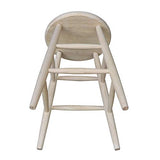 International Concepts 24-Inch Scooped Seat Stool, Unfinished IC International Concepts