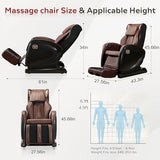 KEIKI 2026 Massage Chair Full Body, Zero Gravity Recliner, Upgraded Calf & Foot Rollers, Waist & Leg Heating, Bluetooth Speaker and Remote Control, Brown KEIKI