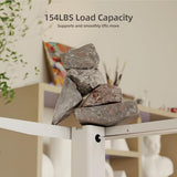 Claiks Standing Desk Frame, Electric Stand Up Desk Legs Frame Workstation Up to 63",C-Shaped Adjustable Standing Computer Desk for Home and Office, (White Frame only) Claiks