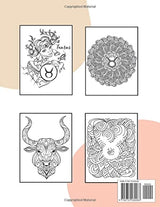 Taurus Coloring Book: Astrology Coloring Book for Taurus Zodiac Sign with Relaxing Designs Majosta