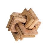 Wood Knot Decor Entry Table Boho Shelf Decor 6 Link Interlock Coffee Table Decor for Living Room and Modern Farmhouse Hand Crafted Natural Mango Wood Console Table Decor (Natural) ANONYO