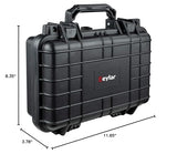 Eylar Tactical Hard Gun Case Water & Shock Proof With Foam TSA Approved 11.6 Inch 8.3 Inch 3.8 Inch (Black) Eylar
