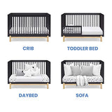 Delta Children Poppy 4-in-1 Convertible Crib, Midnight Grey/Natural Delta Children