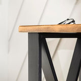 Walker Edison Farmhouse Wood Bookcase with 2 Fixed Shelves - 52 Inch, Black Storage Cabinet for Home Office Walker Edison