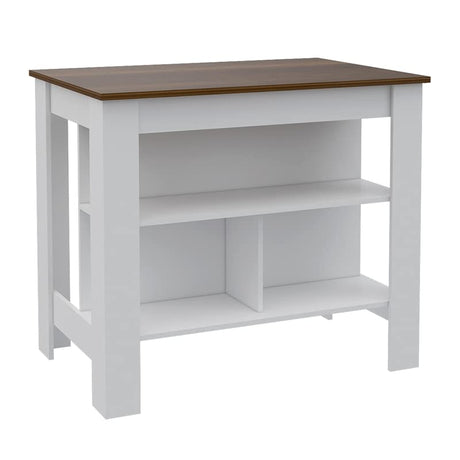 TUHOME Cala Kitchen Island Engineered Wood Kitchen Islands in Multi-Color Tuhome Furniture