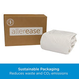 AllerEase Waterproof Mattress Protector Stain Protection Twin Size Allergen Barrier Hot Water Washable Machine Washable Durable Zippered Knit Mattress Cover Stretch Corners (White) Aller-Ease