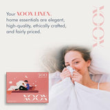 XOOX Linen Full Sheet Sets Cotton - 500 Thread Count 100% Cotton Full Sheets, 4 PC (Blush), Luxury Soft, Breathable, Cooling, Extra Large 16" Deep Pocket Sateen Bedsheet for Dorm Rooms XOOX Linen