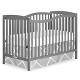 Dream On Me Chelsea 5-in-1 Convertible Full-Size Baby Crib in Steel Grey, GreenGuard Gold & BSA, Pinewood, 4 Mattress Heights, Converts to Toddler, Day & Full-Size Bed, Modern Classic Nursery