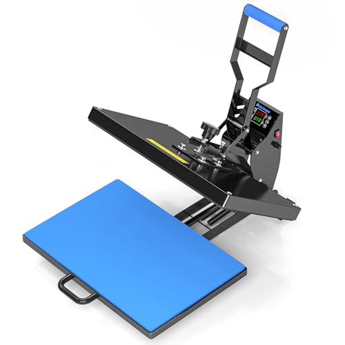 Delclynee 16" x 24" Slide Out (12.25") Heat Press Machine for T Shirts, Clamshell Pull Out Lower Platen, Industrial-Quality Digital Sublimation Printer for Heat Transfer Vinyl Delclynee