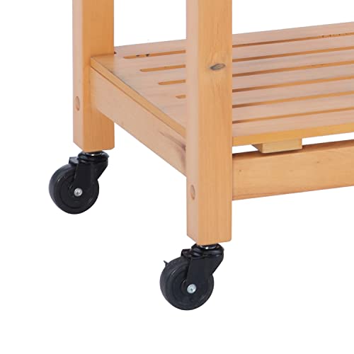 Linon Kitchen Island Granite Top, 33.88" x 22.8" x 15.63", Natural Linon