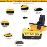 Tulepowceeng 2 Packs DCA1820 Battery Adapter Compatible with Dewalt 18V Tools, Convert Compatible with Dewalt 20V Lithium Batteries DCB203 DCB204 DCB206 to Work with 18V Cordless Power Tools Tulepowceeng
