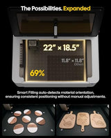 LaserPecker LX2 20W All-in-One Desktop Laser Engraver Cutter, 19.7" x 12" Large Working Area 1000mm/s High-Speed 12MP Camera Class 1 Safety Laser Engraving Machine for Wood Metal Acrylic, Basic Bundle LaserPecker