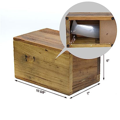 WEVOIRD Solid Barn Wood Cremation Urn for Human Ashes,Burial Urn Boxes and Casket for Adult,Funeral Wooden Urn for Man or Woman up to 240 lbs - WoodArtSupply