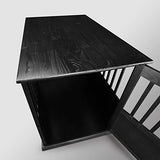 Casual Home Wooden Indoor Dog Crate House Kennel End Table Night Stand Furniture with Lockable Latch for Small to Medium Pets, Black Casual Home
