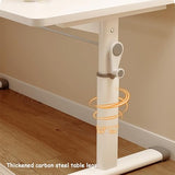 YHdtUO Standing Desk Adjustable Height, Manual Crank Stand Up Desk, White Computer Desk, Carbon Steel Table Legs, Home Office Desk, 1.5 Cm Thick Panel,One Color-120x60cm/47.2x23.6in YHdtUO