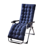 Gfgift Patio Chaise Lounger Cushion, Lounge Chair Recliners Chair Cushions, Rocking Chair Sofa Cushion with 6 Ties,Thick Padded Swing Bench Cushion，61x18.89x3.14in (Navy Blue)