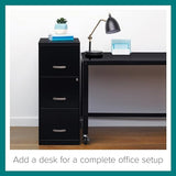 Lorell SOHO 18" 3-Drawer Vertical File Lorell