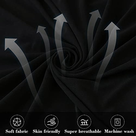 Futon Cover-Stretch Armless Futon Covers Full Size With Skirt Ruffled Futon Sofa Cover Washable Folding Sofa Bed Cover Soft Futon Couch Cover Slipcover With Elastic Bottom For Kids,Pets(Black) ANWUCHEN
