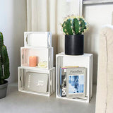 JUMBO HUMBLE Set of 4 Large Wooden Decorative Storage Crates, Whitewashed Nesting Wooden Crates for Display Rustic, Farmhouse Wooden Storage Container Boxes Made from 100% Wood JUMBO HUMBLE