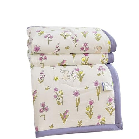 1pc Thin Duvet for Summer Quilt Single/Double/Queen Size Comforter Printed Blanket Home Soft Bedspread(Color-02,150x200cm 1pc) LNJMRU
