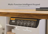 Claiks Electric Height Adjustable Stand Up Desk, 35x20 Inches Sit Stand Desk for Home Office, Rustic Brown Top/Black Frame Claiks