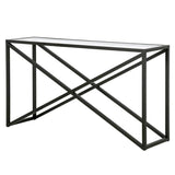 Calix 55'' Wide Rectangular Console Table in Blackened Bronze Henn&Hart
