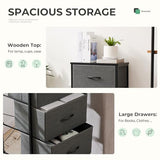 Atilioo Dresser for Bedroom with 4 Drawers, Anti-Tip Tall Fabric Chests Storage Organizer Tower Furniture with Wooden Top Metal Frame for Clothes, Closet, Living Room, Hallway, Entryway Atilioo