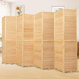 Bamboo Room Divider 8 Panel Wall Divider, 142'' W x 67'' H Folding Design with Extra Stable Base, 100% Bamboo Room Divider Screen for Room Separation, Chinese Room Partitions and Dividers Freestanding HOMSCREENER