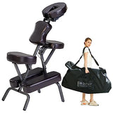Master Massage Bedford Full Body Portable Massage Chair – Lightweight Folding Tattoo & Salon Chair with Adjustable Height, Face Cradle, Carrying Case (Coffee) Master Massage Equipment