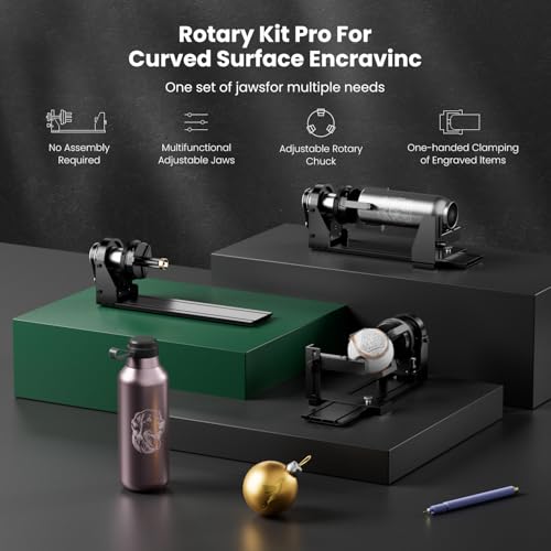 Longer RAY5 20000mW Laser Engraver with Air Assist Kit, 4-in-1 Chuck jaw kit, and 12 Pcs Raiser, CNC, App Offline Control, DIY Engraving Tool for Metal/Glass/Wood, Class 4 Longer