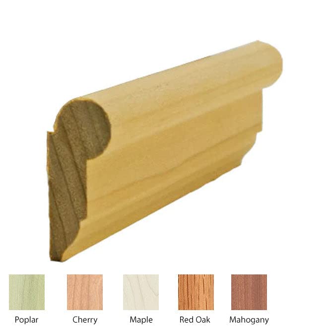EWPC11 Picture Hanging Rail Moulding, 11/16" x 1-5/8", Poplar, 94" NewMouldings