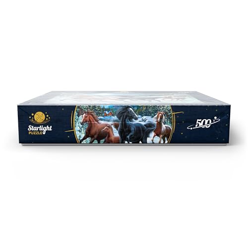 MyPuzzle Winter Horses - Premium 500 Piece Jigsaw Puzzle for Adults MyPuzzle.com