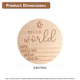 Baby Announcement Sign | Birth Announcement Sign | Hello World Newborn Sign | Perfect Photo Prop - Hospital & Home | Keepsake Baby Name Sign | AEGYPIUS