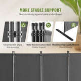 VEVOR Room Divider, 4 Panel Room Dividers and Folding Privacy Screens, Fabric Partition Room Dividers for Office, Bedroom, Dining Room, Study, Freestanding, Grey VEVOR