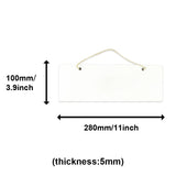 MR.R 2 Pieces Sublimation Blanks MDF Rectangle Door Plaque Hanger Home Wall Door Decor,11x4 inch MR.R