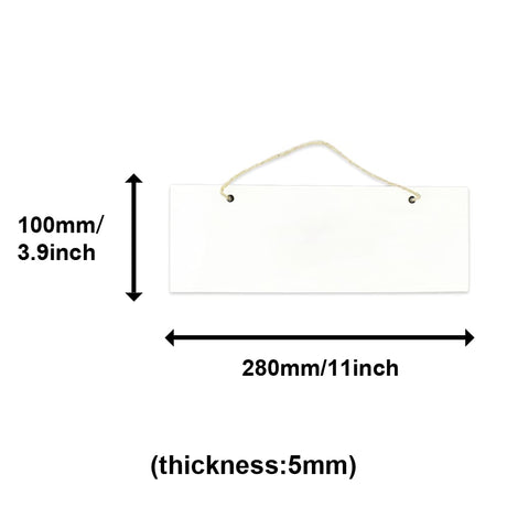 MR.R 2 Pieces Sublimation Blanks MDF Rectangle Door Plaque Hanger Home Wall Door Decor,11x4 inch MR.R