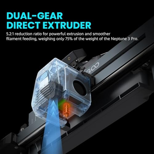 ELEGOO Extruder for Neptune 4 3D Printer, Fully Assemble Dual-Gear Direct Drive Extruder, ELEGOO Official 3D Printer Accessories ELEGOO