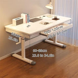 VyhPJg Ergonomic Workstation, Height Adjustable Computer Desk, Manual Crank Standing Desk with Drawer, Sit-Stand Study Desk for Bedroom, Living Room, Office(39.4x23.6in) VyhPJg