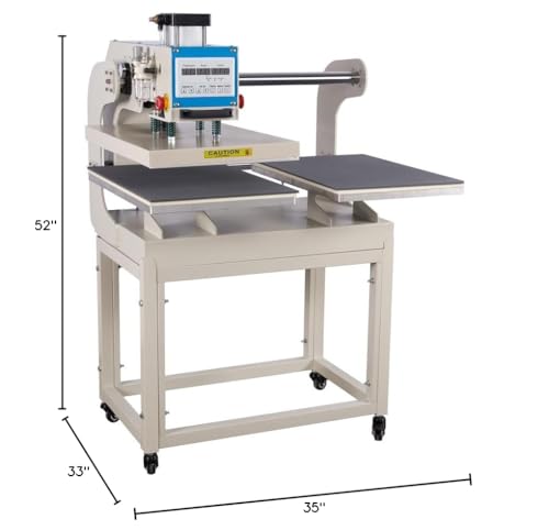 16x24 Pneumatic Sliding Dual Platen Heat Press with Adjustable Infrared Positioning Function, Sublimation Transfer Machine for Professional Printing, for T Shirts, Sublimation, Heat Transfer Projects ZJBFXY88