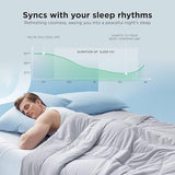 Bedsure Cooling Comforter Queen Size - Cooling Blankets for Hot Sleepers, Lightweight Comforter for Summer with Dual-Sided Cool Tech, Soft Breathable Cold Blanket for Sleeping, Grey, 88x88 Inches Bedsure