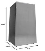 EdgeStar BWC120SLD 113 Can Beverage Center Stainless Solid Door EdgeStar