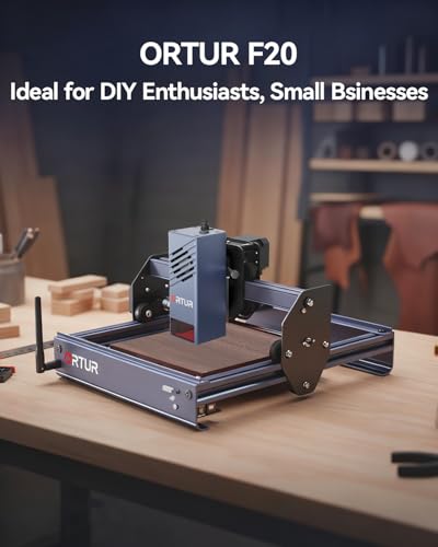 Ortur F20 Laser Engraver, 10000mW Laser Engraver Machine Class 4 Higher Accuracy Wood Cutter with Large Working Area 150x150mm, 15000mm/min Engraving Speed for Wood Acrylic Metal Glass Ortur
