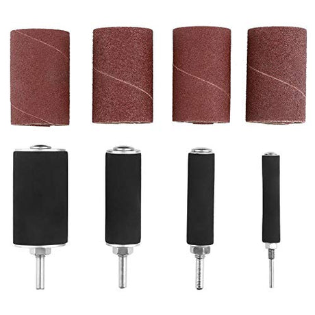 Rubber Drum Kit, 20pcs Spindle Sanding Drum Sander Tool Set with Case for Drill Press, for Home Improvement/Carpentry Hobbies/DIY/Carpentry/Wood Bindpo