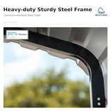 MFSTUDIO RV Carport 14x25 ft, Outdoor Heavy Duty Carports, Height 13 ft for Large RVs Metal Shed Canopy Shelters Garage Shelter Shade Car Ports with Galvanized Roof for Cars, Truck and Boats ﻿ MFSTUDIO