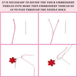 INFUNLY 4 Pack Seasons Flowers Embroidery Starter Kit for Beginners Branches Leaves DIY Embroidery Kits for Adults Stamped Needlepoint Set with Step-by-Step Instructions Threads Craft Lover Gift