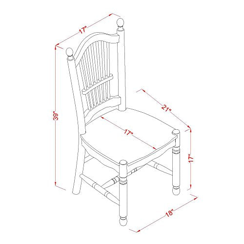 East West Furniture Norfolk 5 Piece Modern Set Includes a Rectangle Wooden Table with Butterfly Leaf and 4 Dining Room Chairs, 32x54 Inch, Linen White - WoodArtSupply