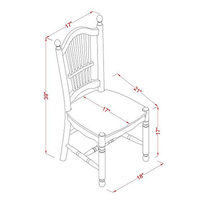 East West Furniture Norfolk 5 Piece Modern Set Includes a Rectangle Wooden Table with Butterfly Leaf and 4 Dining Room Chairs, 32x54 Inch, Linen White - WoodArtSupply