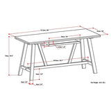 SIMPLIHOME Dylan SOLID WOOD Modern Industrial 60 inch Wide Home Office Desk, Writing Table, Workstation, Study Table Furniture in Black SIMPLIHOME