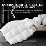 WhatsBedding Feather Down Fiber White Comforter, All Season Luxury Bed Comforter,Ultra Soft 100% Cotton Duvet Insert, Full Size 82"x86" WhatsBedding